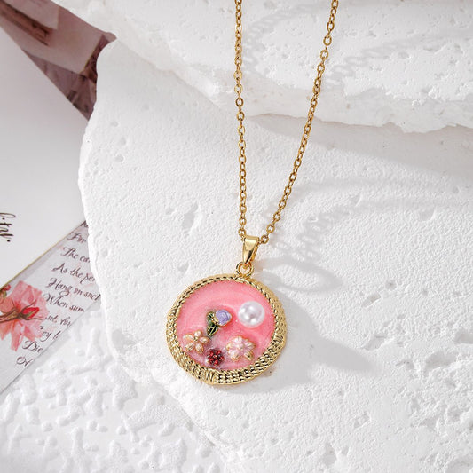 Rosy Giggles Pearl Necklace