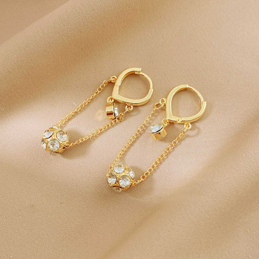 Golden Drizzle Chain Earings