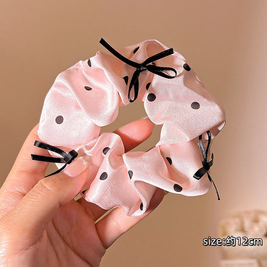 Pink Peppy polka Scrunchie