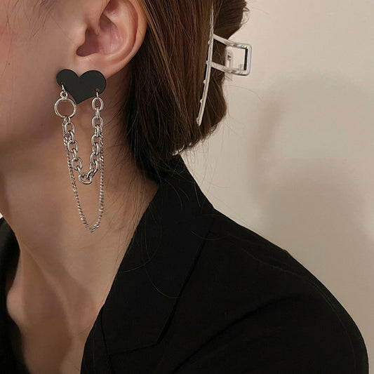 Dark Heart Dangle Earrings