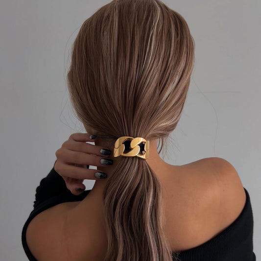 Chunky Chained Metal Statement Hair Tie