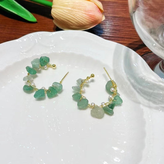 Jaded Matcha Pearl Earrings