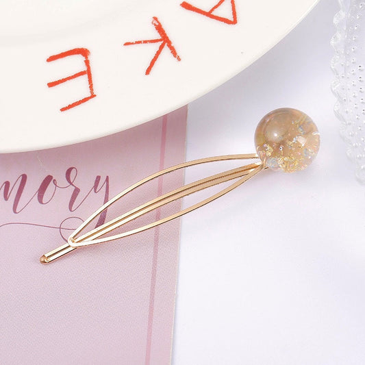 Amber Dew Gold Hair Pin