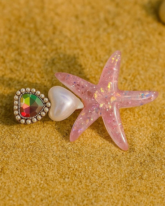Exotic Pink Starfish Hairclip