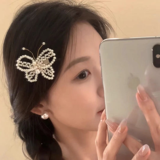 Flutter Whimsy Pearl Hair Clip