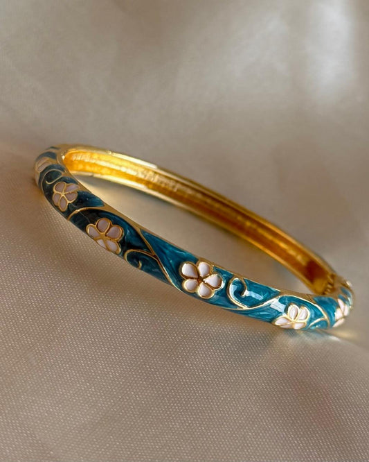 Starry Night Sprig Enamel Bangle