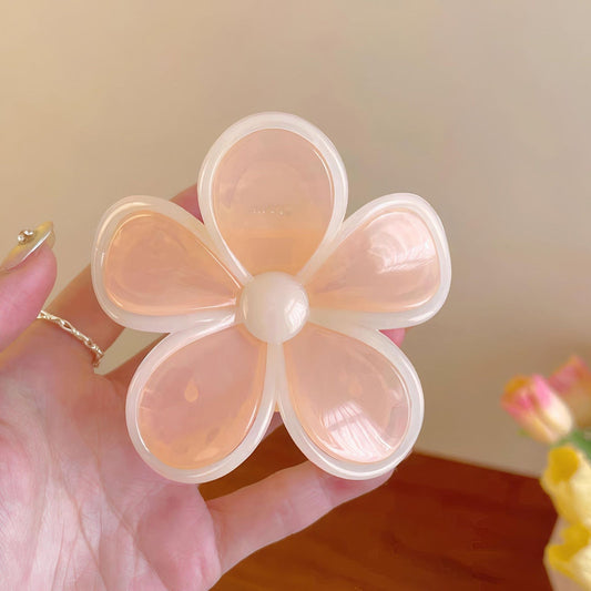 Blush-Baby Flower Claw Clip