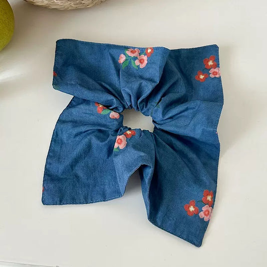 Prints of Fall Square Scrunchie