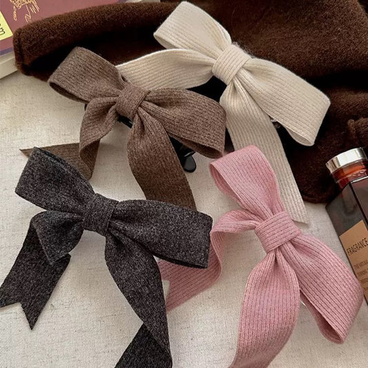 Pastel-snuggle Knitted Hair Bow