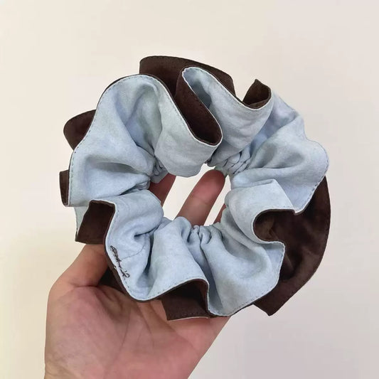 Soft Sky Contrasting Scrunchie