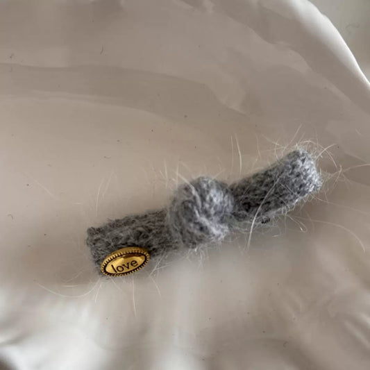 Ashy Angel Bow Hair Clip