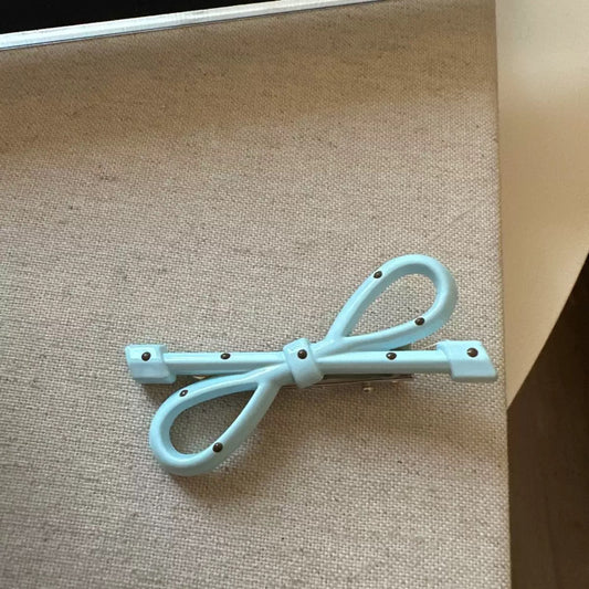 Minty-Mood Bow Hair Clip