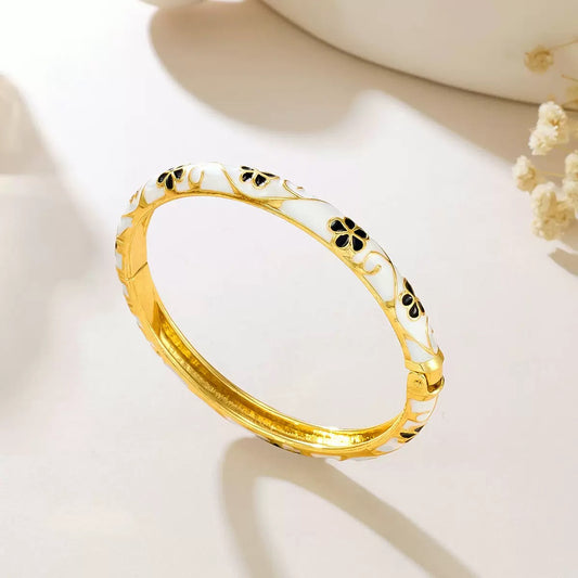 Vintage Florets Enamel Bangle