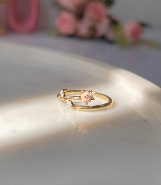 Pink charm Ring