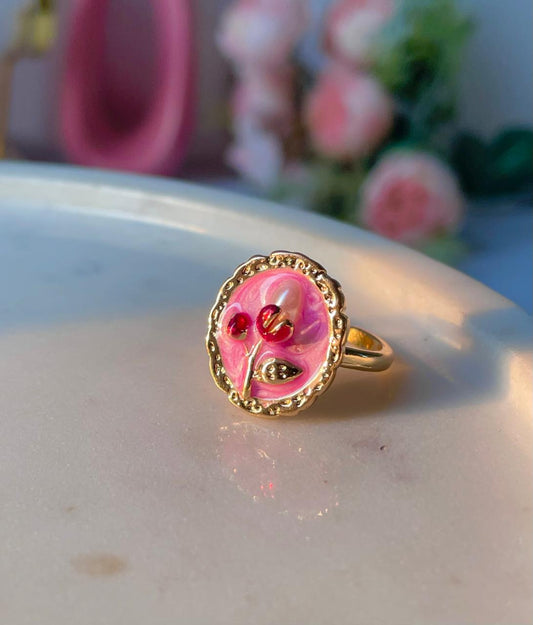 Blushing Fleur Ring