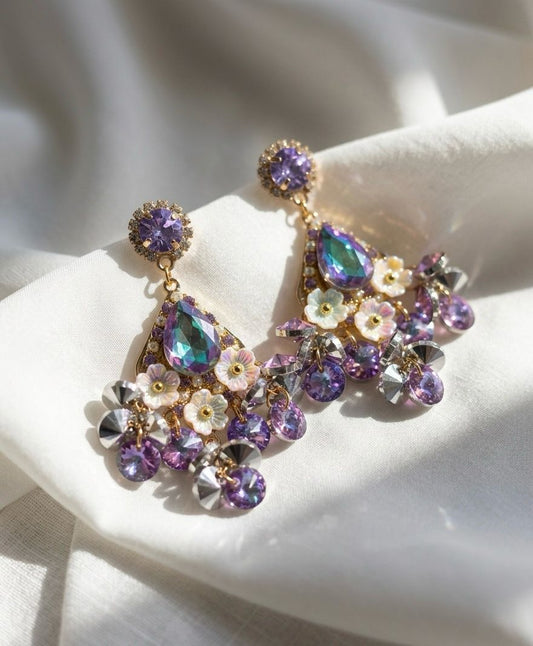 Dreamscape in Purple Earrings