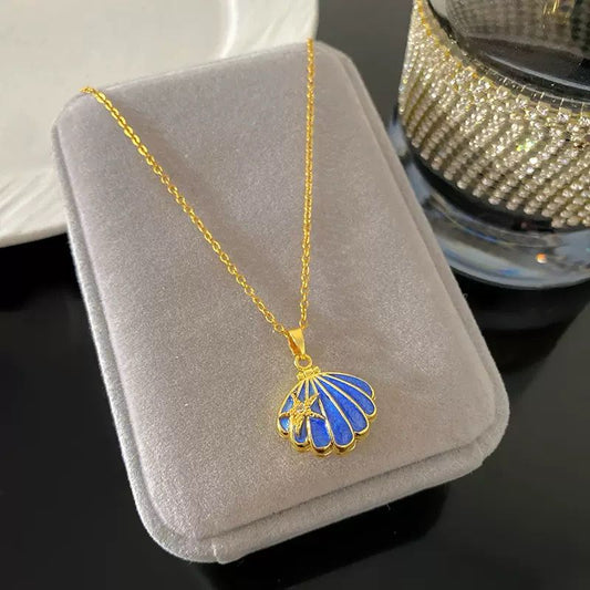 Blue Marina Locket Necklace