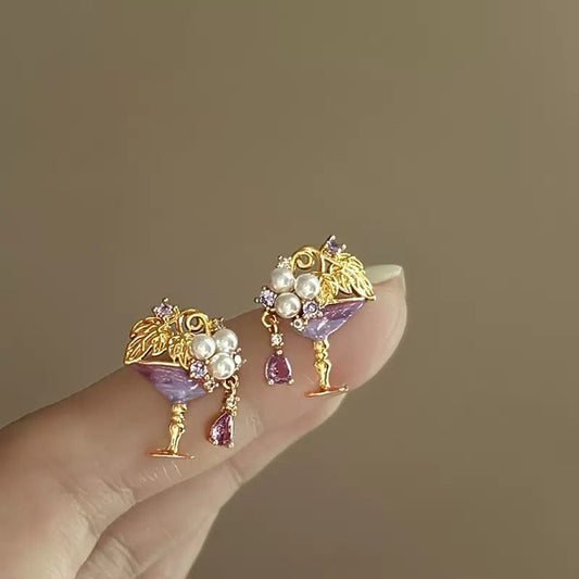 Dreamy Champagne Night Earrings