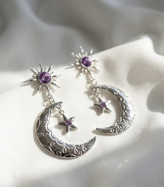 Cosmic Amethyst Dream Dangles earrings