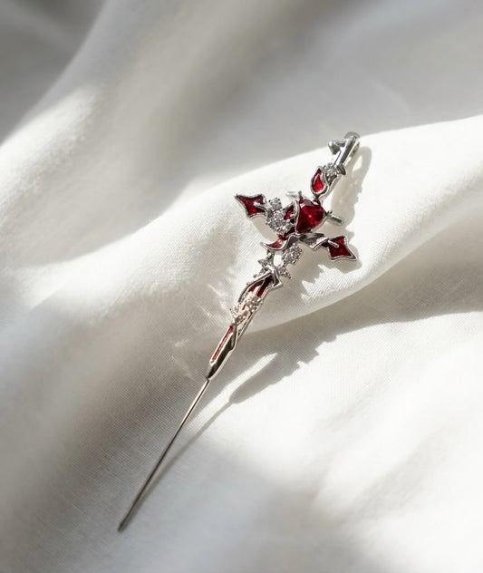 Crimson Royalty Dagger earcuff (1 pcs)