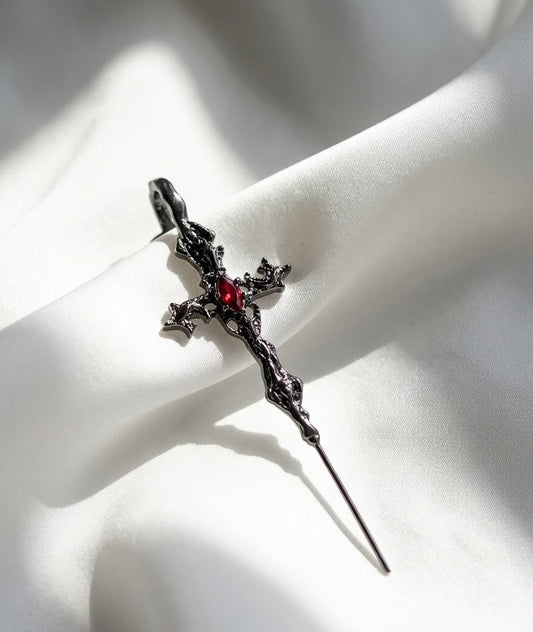 Gothic Crucifix Cyberdagger earcuff ( 1 pcs )