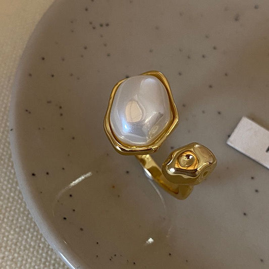 Ruby Pearl Statement Ring