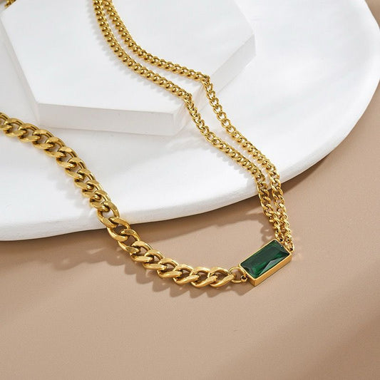 Chunky Emerald Necklace