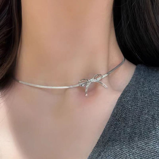 Petite Bow Choker Necklace