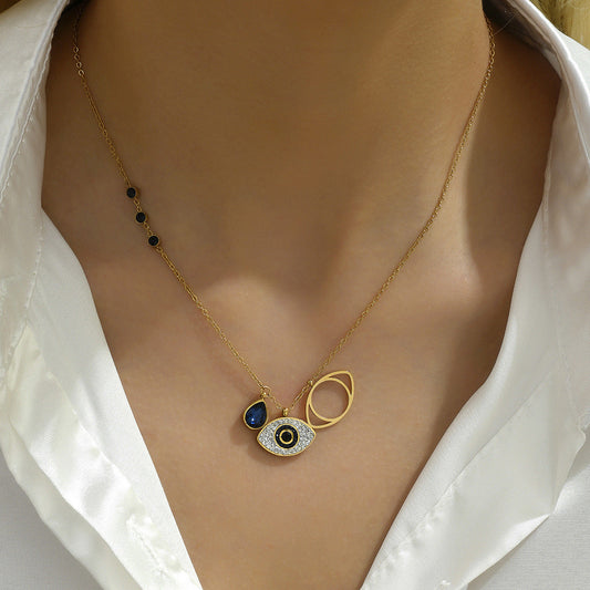 EVIL EYE NECKLACE (stainless steel)