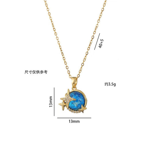 Galaxy Blue Necklace