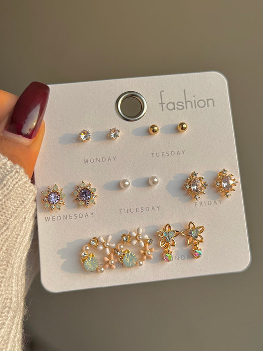 Floral Destiny Earrings Combo