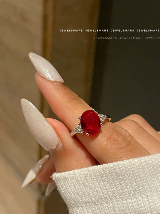 Aurora Dreamy Solitaire Ring- red