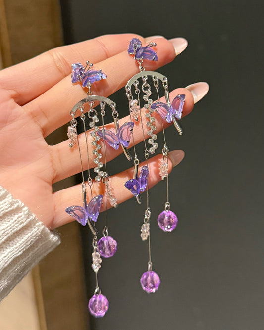 Dreamland Purple Butterfly Earrings