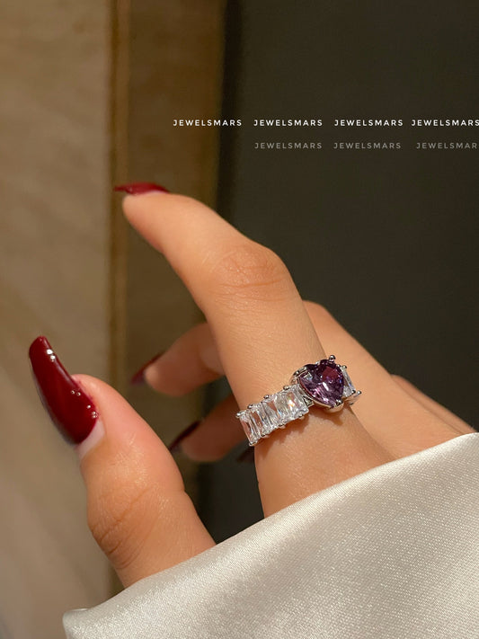 Frozen Heart Ring- purple
