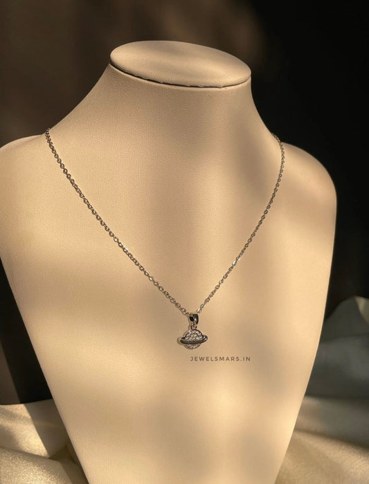 Minimal Saturn Necklace