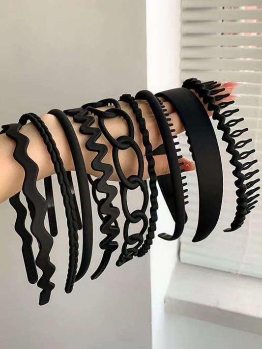 Combo of 9 assorted Hairband- Black