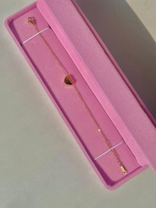 Love Heart 18k Gold Plated Bracelet with Gift box