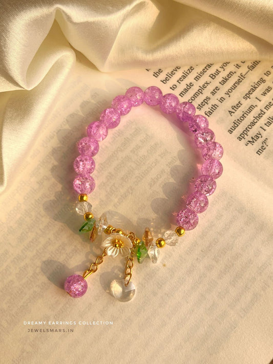 Dreamy Floral Bracelet- purple