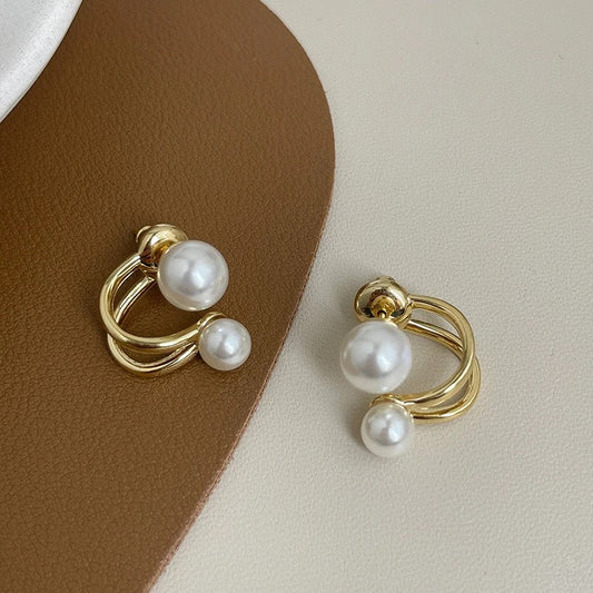 Korean Minimal Pearl detailed Earwrap Earrings