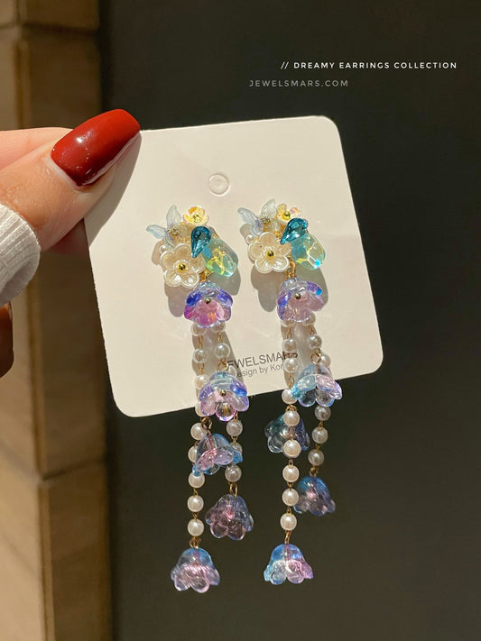Dreamy Garden Love Earrings-purple