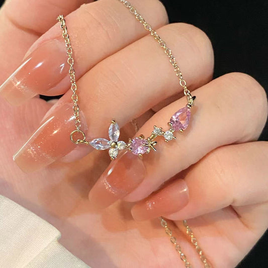 Dreamland Butterfly Necklace- golden