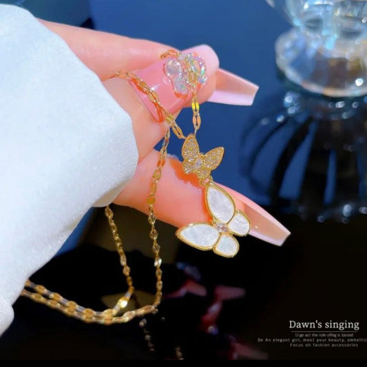 Dawn’s singing Dual Butterfly Necklace