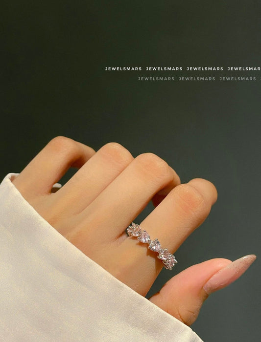 Frozen Hearts Ring Band- pink