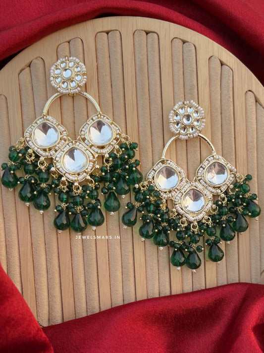 Green Manmeet Earrings