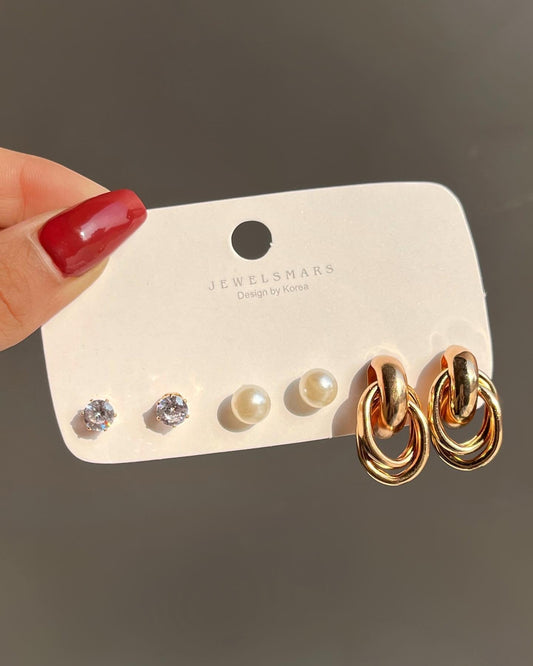 Betty Statement Combo of 3 earrings