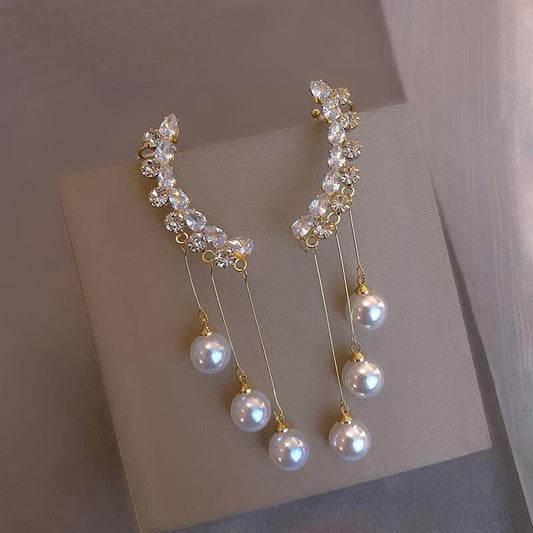 KOREAN LUXURY PEARL DROP EARCUFF (PAIR) [ 99 each]