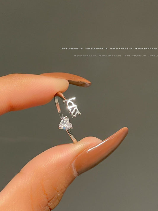 Kiss Me! Minimal Adjustable Ring