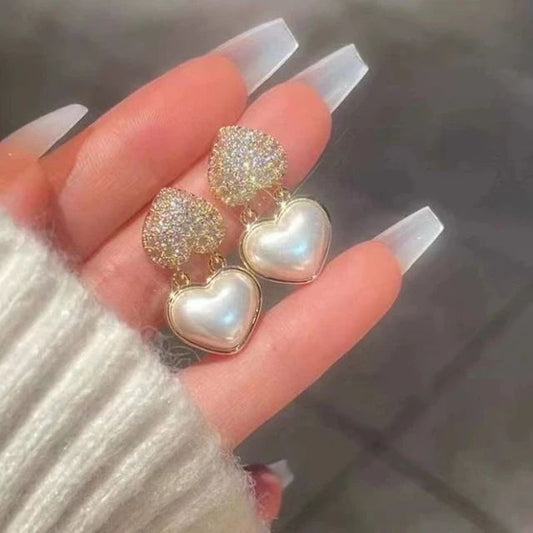 Korean Style Double Heart Earrings