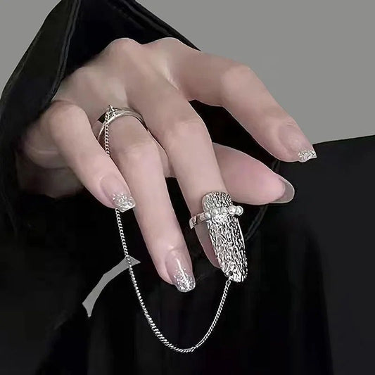 Korean Style Two Finger Nail Ring