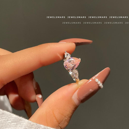 Lucy Drop Ring - pink